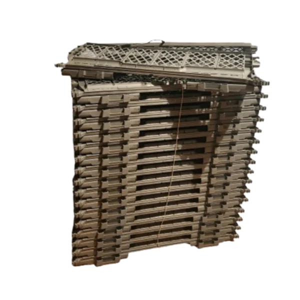 canasto plegable liviano color madera
