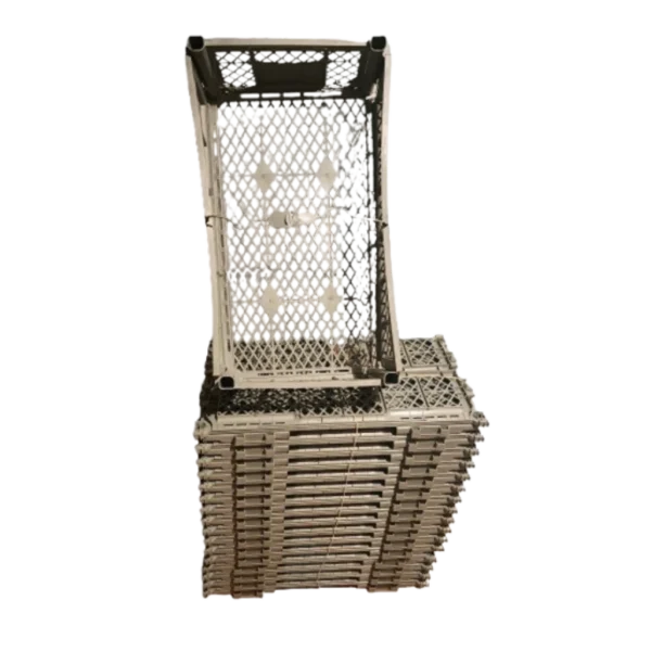 canasto plegable liviano color beige