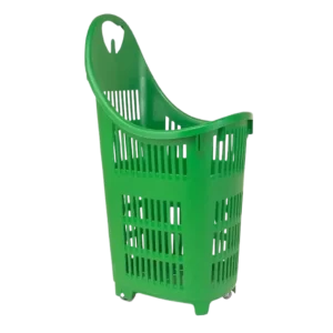 carrito de supermercado de 4 ruedas color verde plastigol