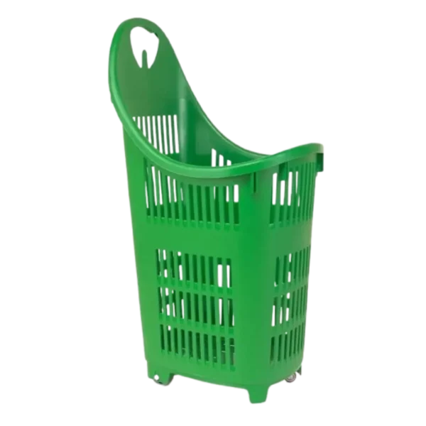 carrito de supermercado de 4 ruedas color verde plastigol