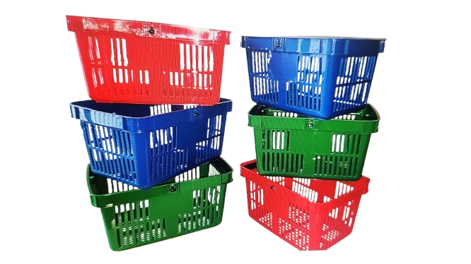 canastos de plástico varios colores
