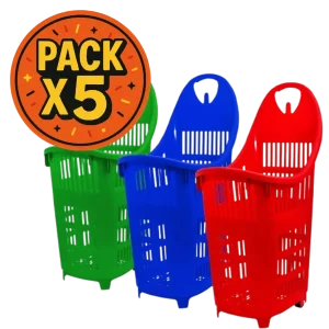 Carrito Supermercado 4 Ruedas x 5 Unidades
