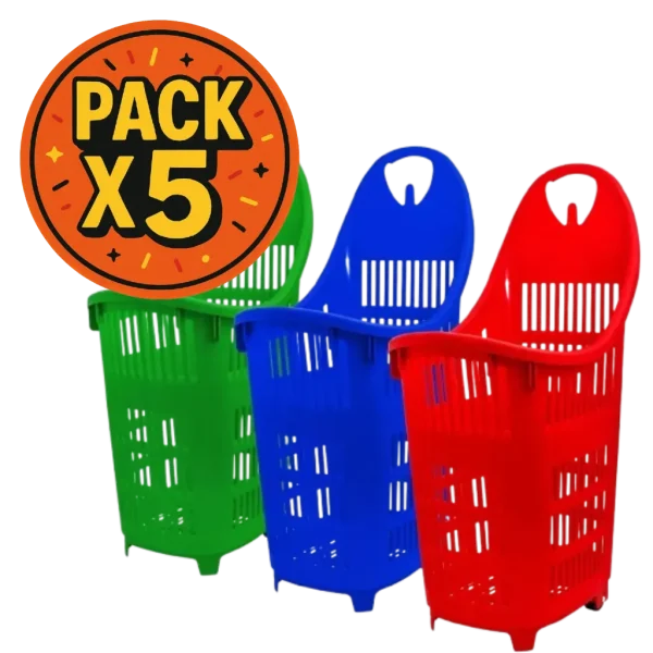 Carrito Supermercado 4 Ruedas x 5 Unidades